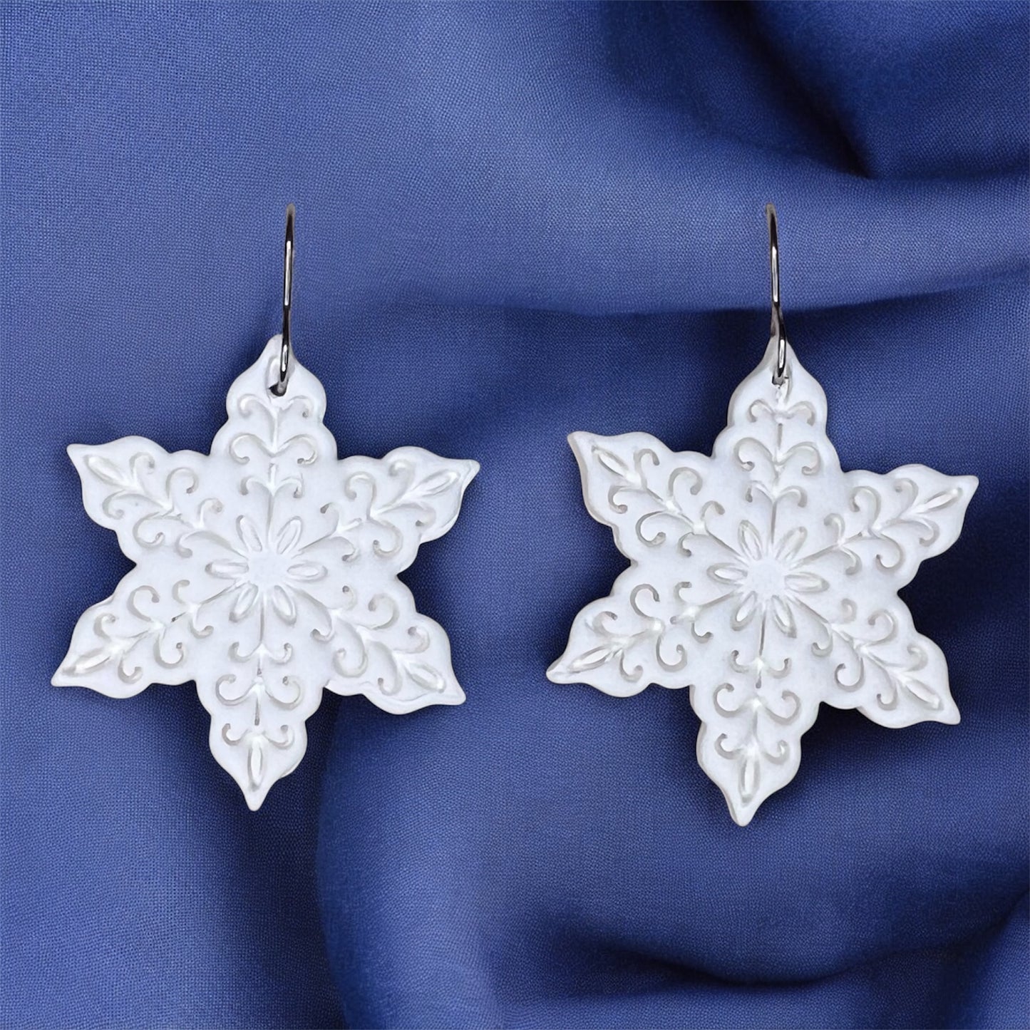 Ornate Snowflake Statement Earrings