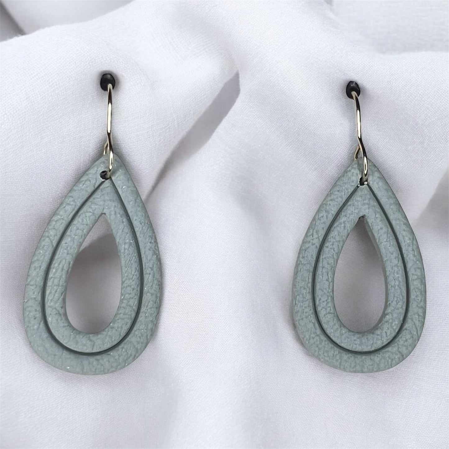 Soft Sage Teardrop Earrings