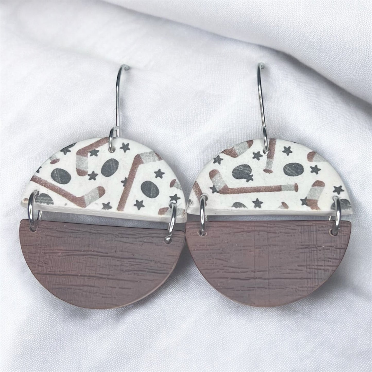 Stick & Puck Clay Earrings