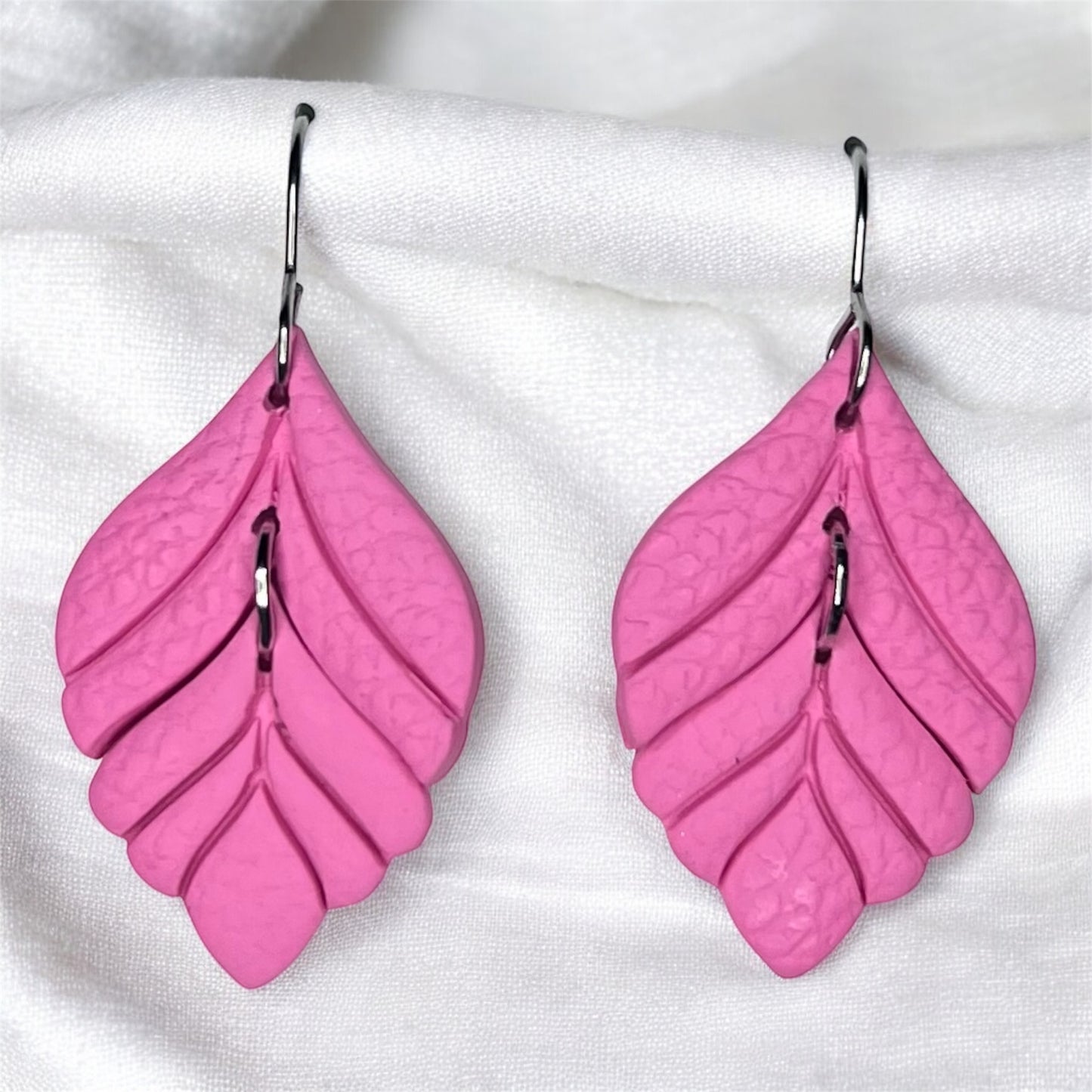 Pink Petal Leaf Dangles