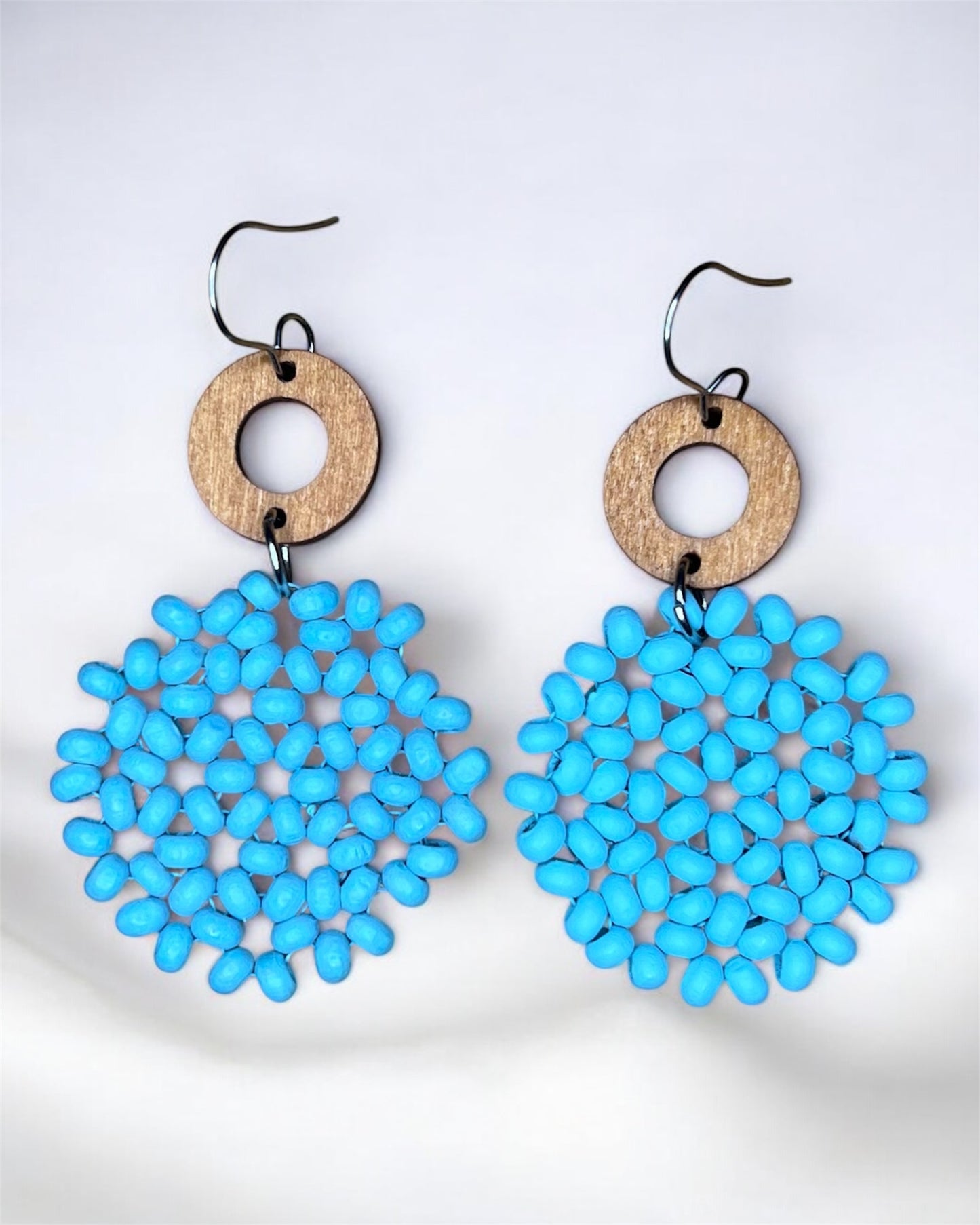 Beaded Rattan Earrings