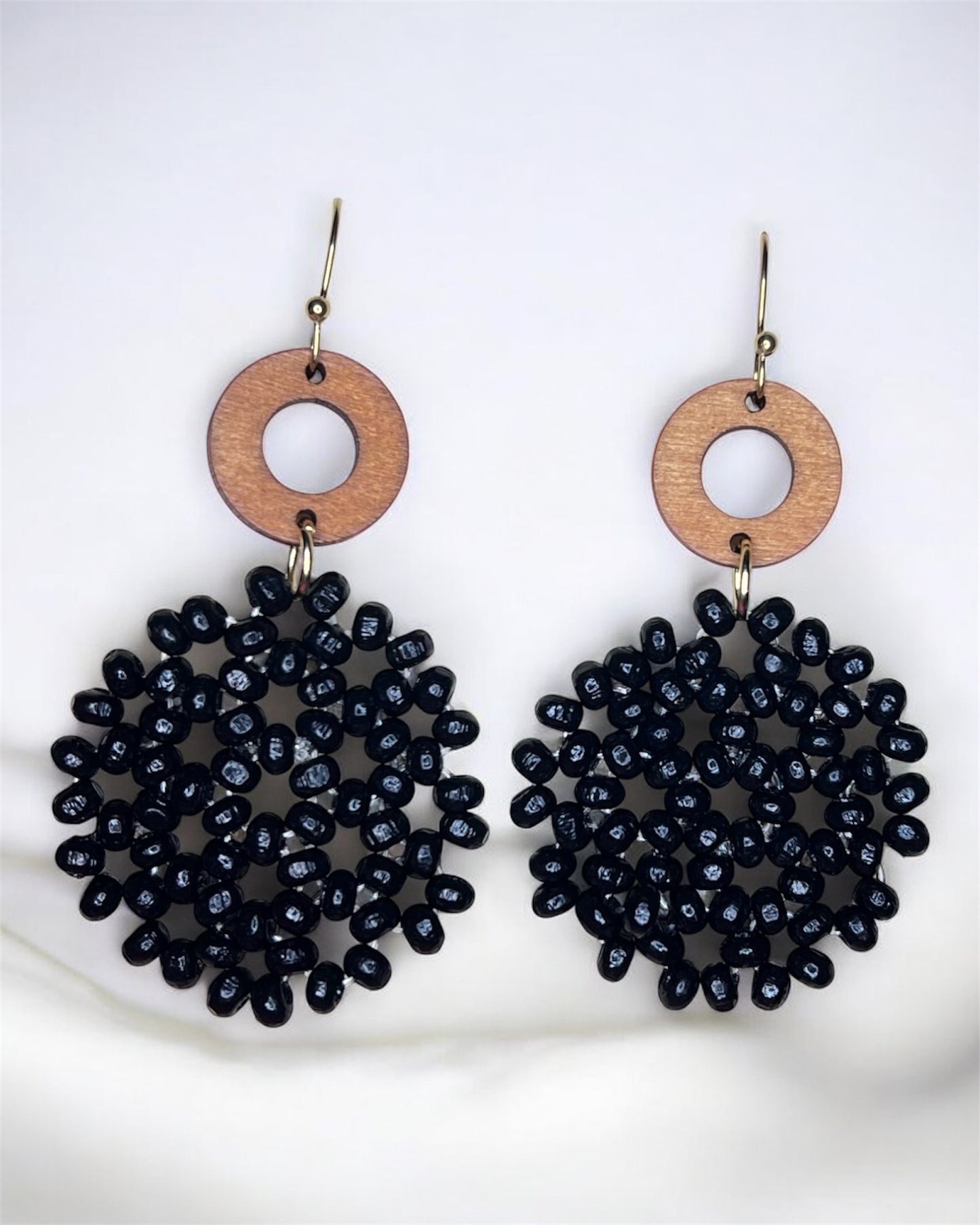 Beaded Rattan Earrings