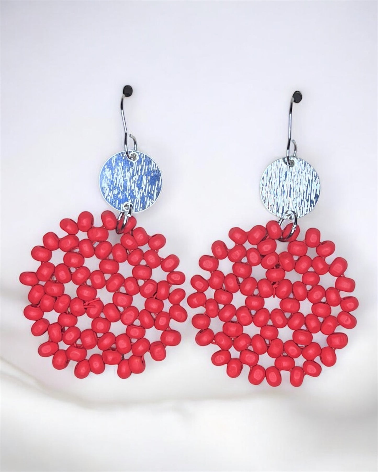 Beaded Rattan Earrings