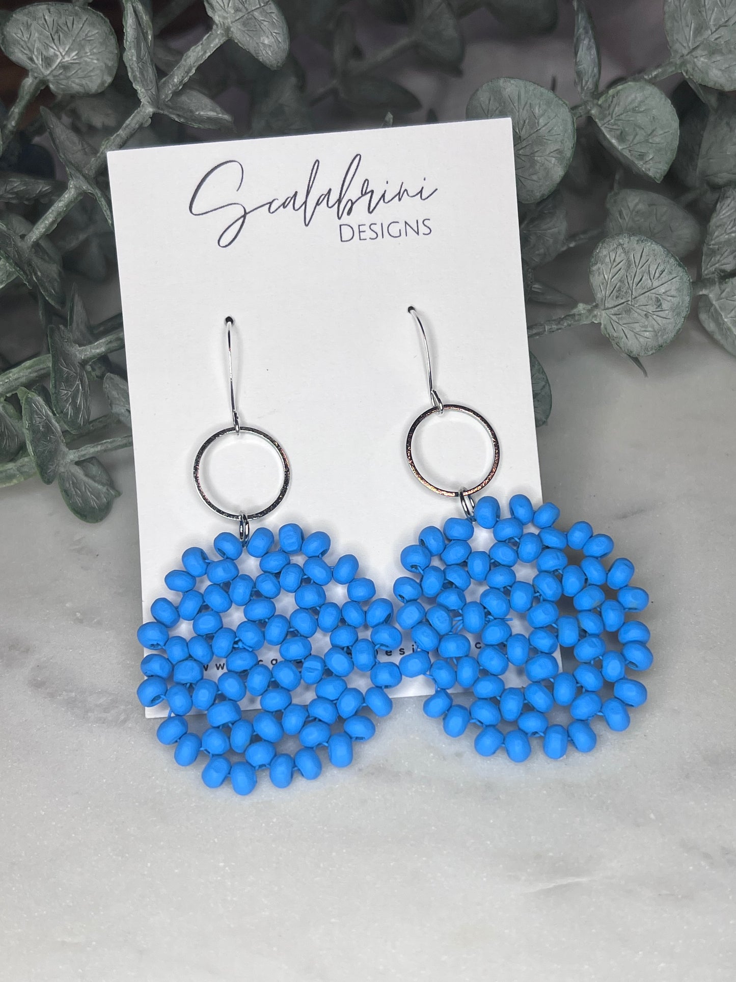 Beaded Rattan Earrings