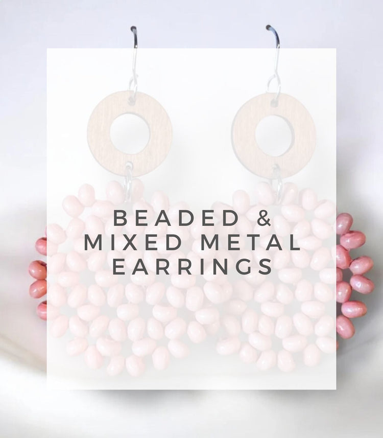 Beaded and Mixed Metal Earrings
