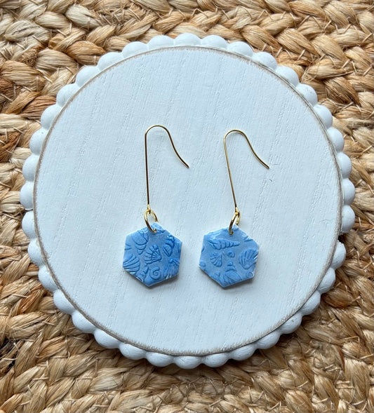 Hexagon Seashell Earrings