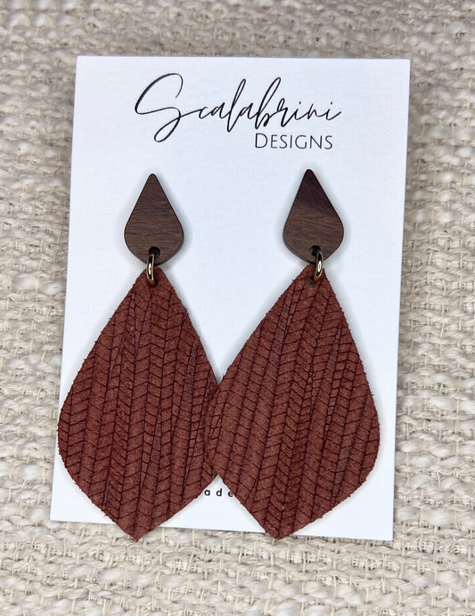 Terracotta Leather Earrings