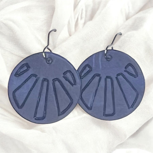 Sol Rays Leather Earrings