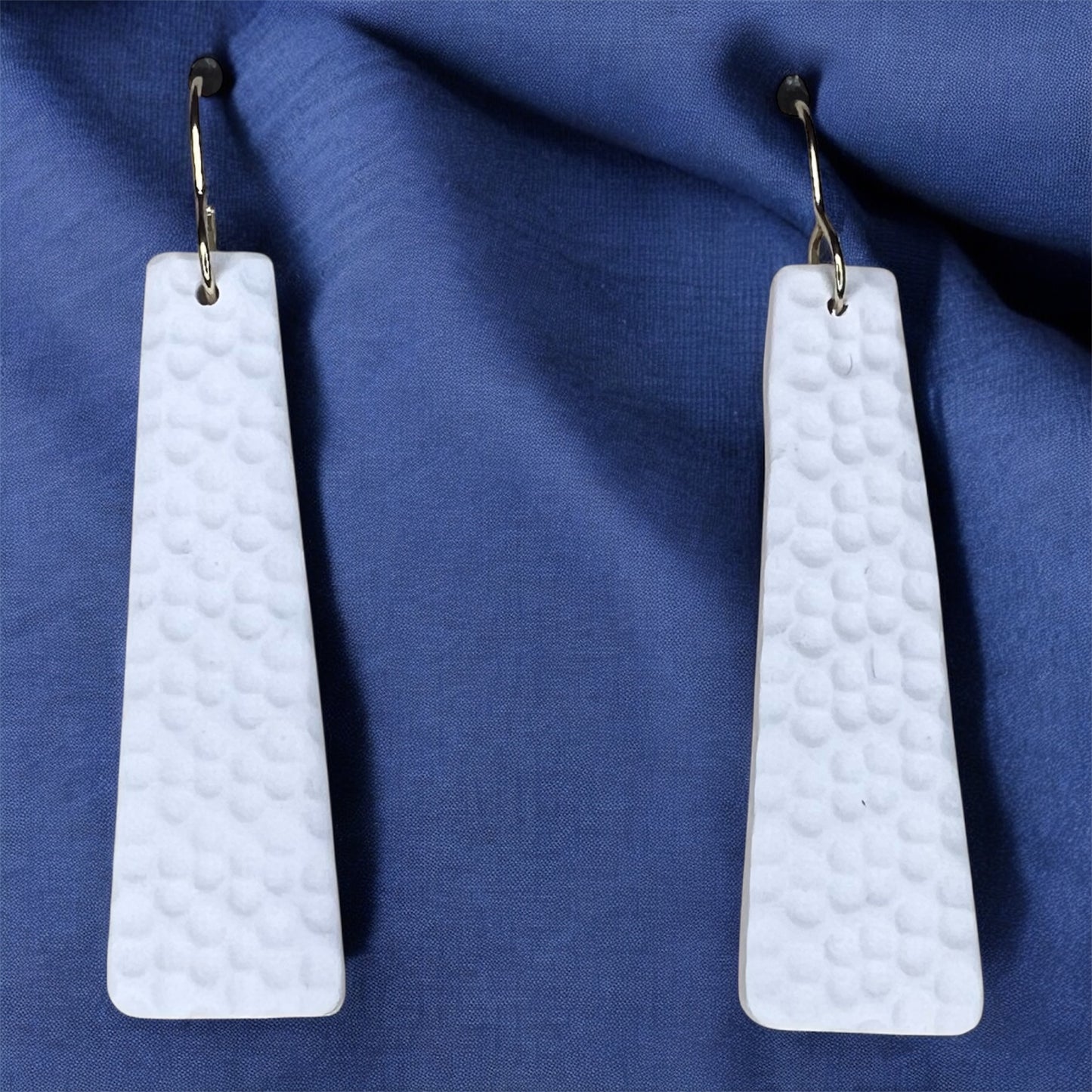 White Glacier Dangle Earrings