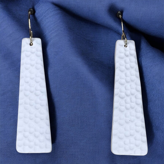 White Glacier Dangle Earrings
