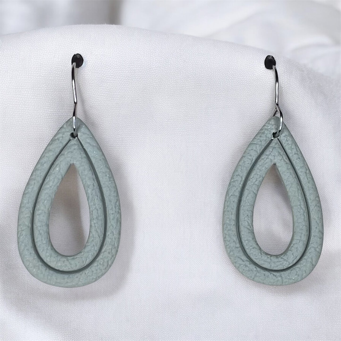 Soft Sage Teardrop Earrings