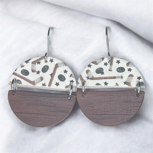 Stick & Puck Clay Earrings