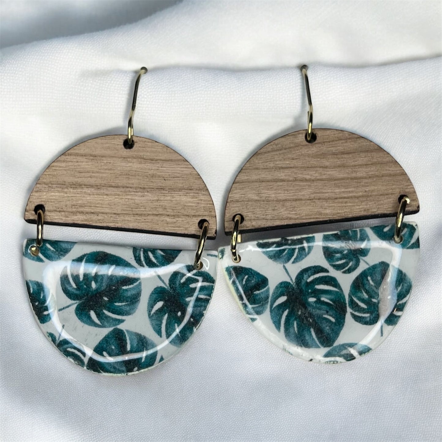 Monstera Arc Earrings