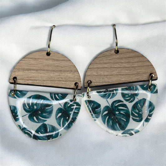 Monstera Arc Earrings