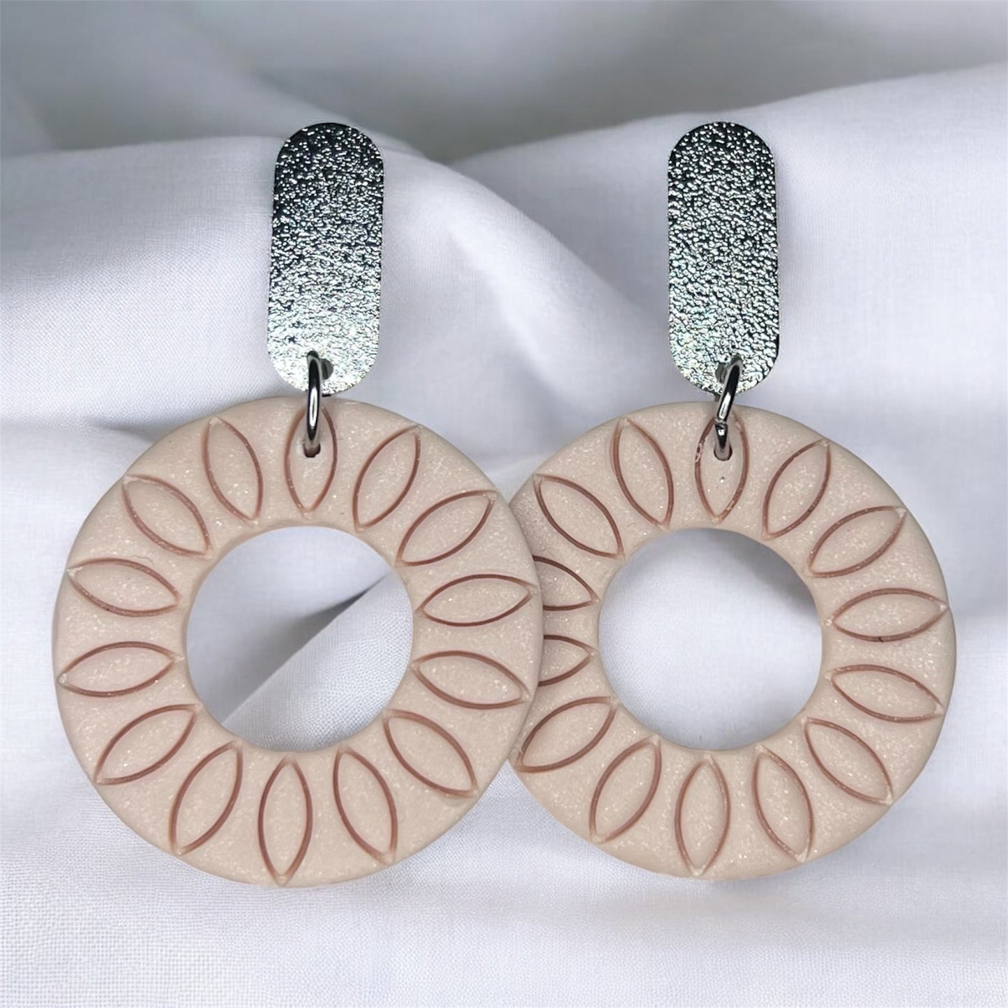 Pink Petal Halo Earrings