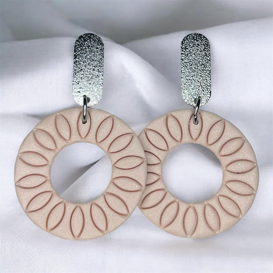 Pink Petal Halo Earrings