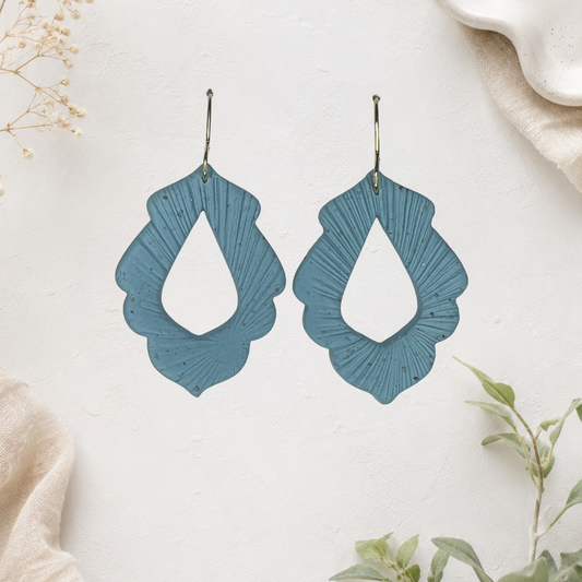 Textured Turquoise Earrings