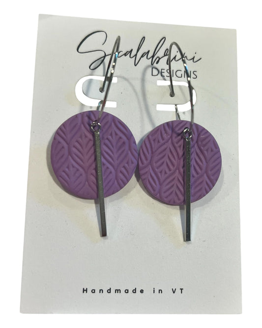 Purple and Silver Hoops